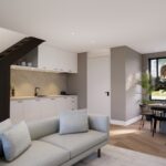 Starters tussenwoning woonkamer